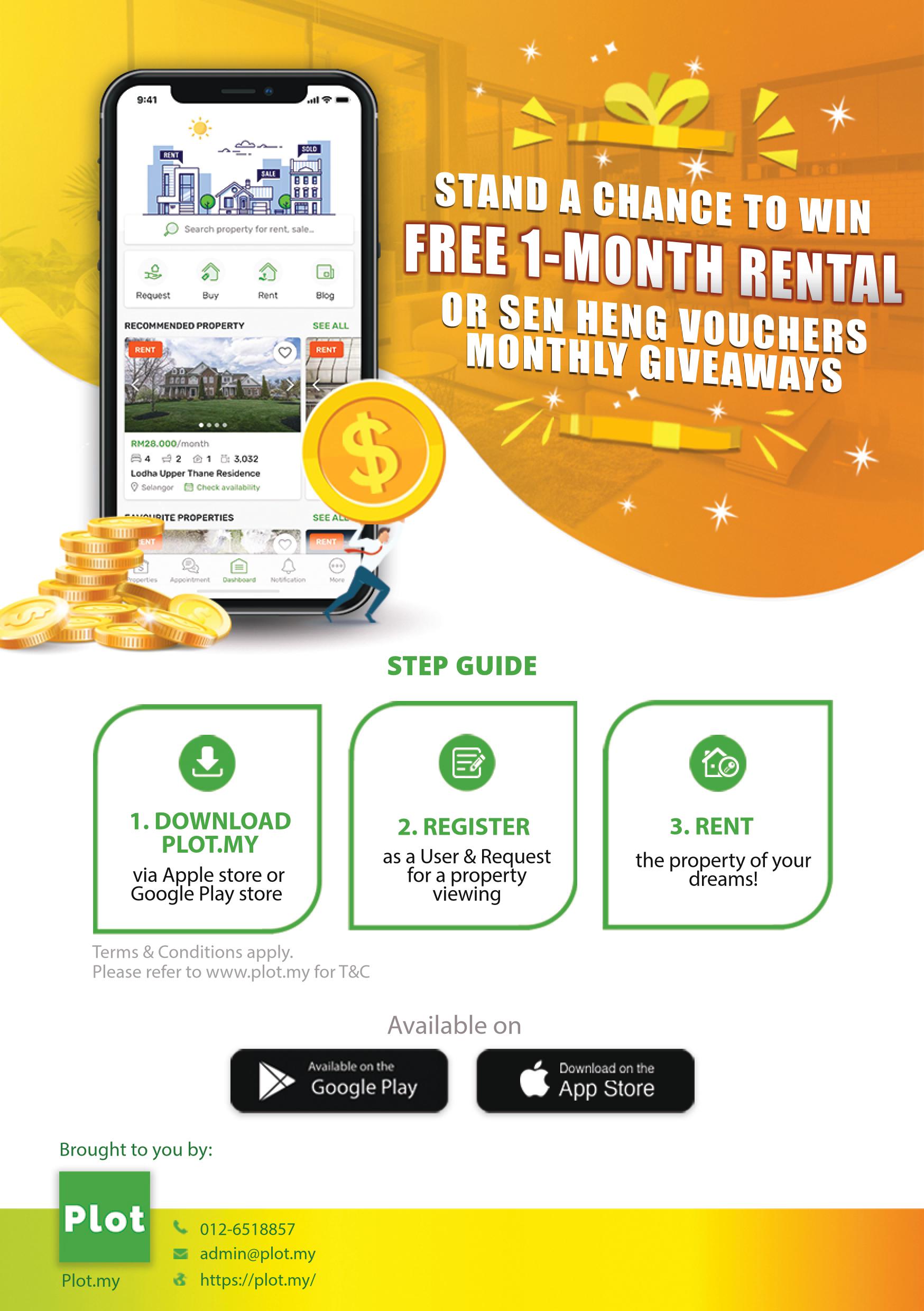 RENT and WIN 1-month Rental
